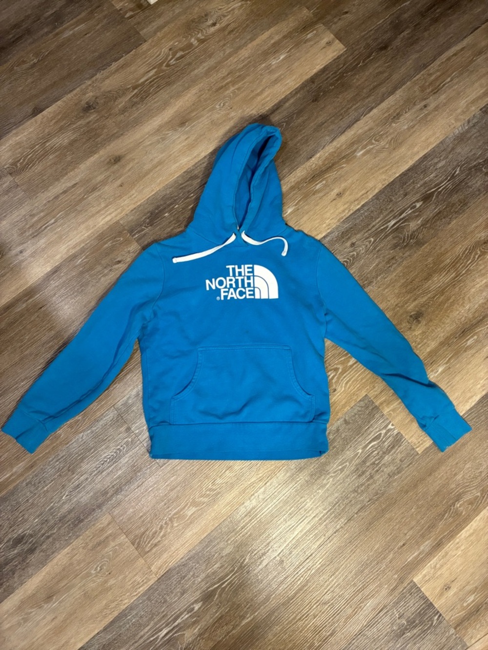 The North Face Teal Blue Logo Pullover Hoodie